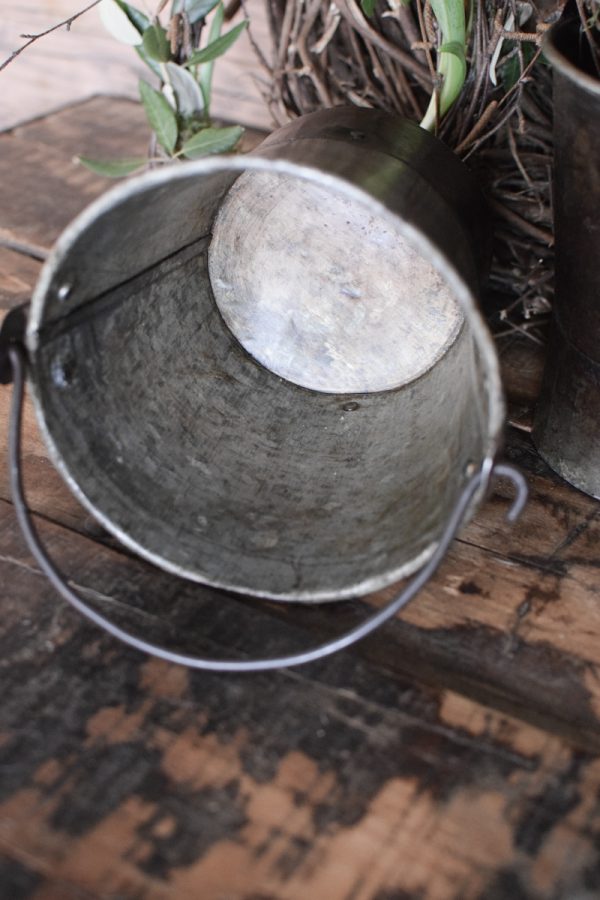Antiker Vintage Mini Eimer Metalleimer Deko Vintageeimer Deko Dekoidee Antik im Mrs Greenery Shop bestellen