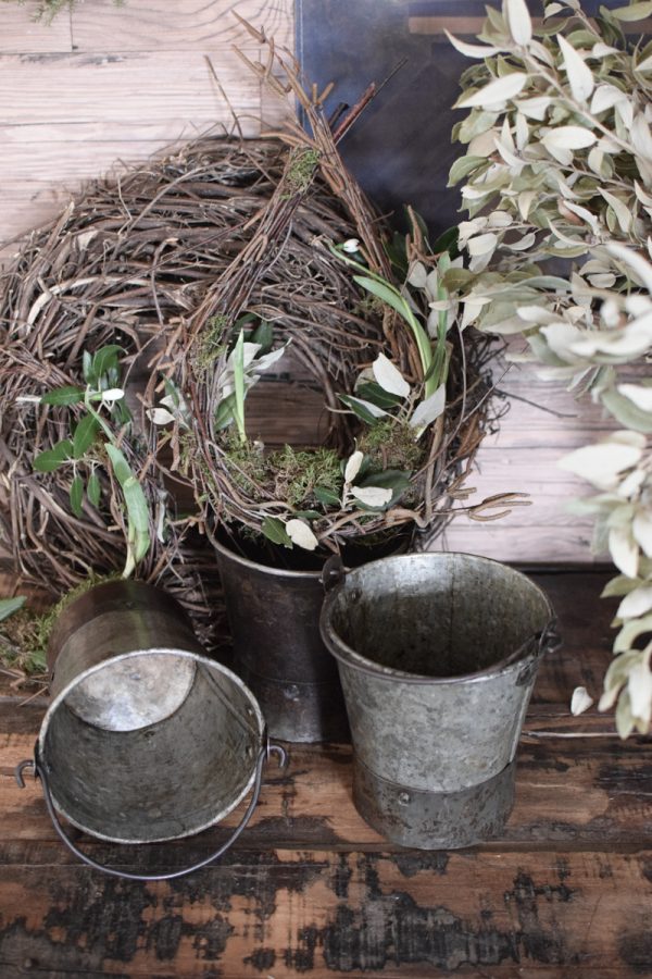 Antiker Vintage Mini Eimer Metalleimer Deko Vintageeimer Deko Dekoidee Antik im Mrs Greenery Shop bestellen