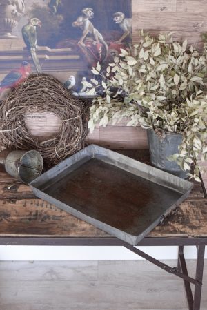 Antikes Tablett groß. Metalltablett Dekotablett Metalldeko Vintage im Mrs Greenery Shop bestellen