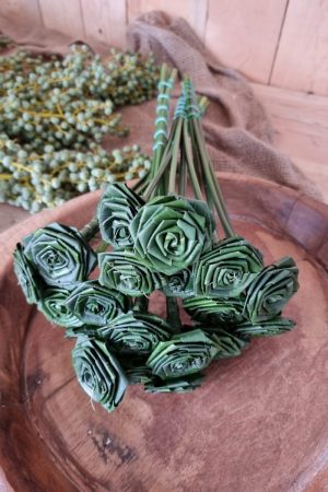 Aspidistra Rose. Palmblatt Rose gewickelt. Naturdeko natürlich dekorieren Mrs Greenery Shop