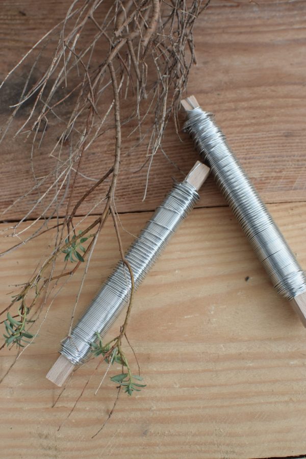 Bindedraht Draht silber.