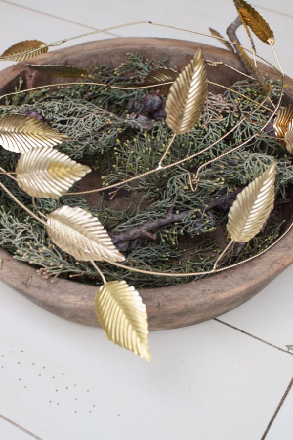 Blätter Girlande Gold Metalldeko Metallgirlande goldig Dekoidee im Mrs Greenery Shop bestellen kaufen