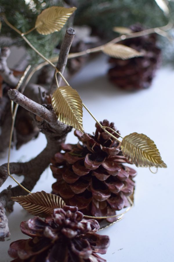 Blätter Girlande Gold Metalldeko Metallgirlande goldig Dekoidee im Mrs Greenery Shop bestellen kaufen