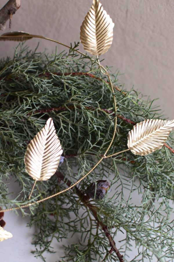 Blätter Girlande Gold Metalldeko Metallgirlande goldig Dekoidee im Mrs Greenery Shop bestellen kaufen