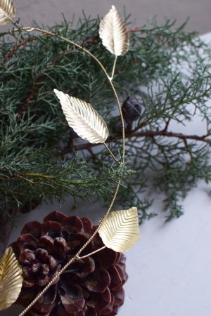 Blätter Girlande Gold Metalldeko Metallgirlande goldig Dekoidee im Mrs Greenery Shop bestellen kaufen