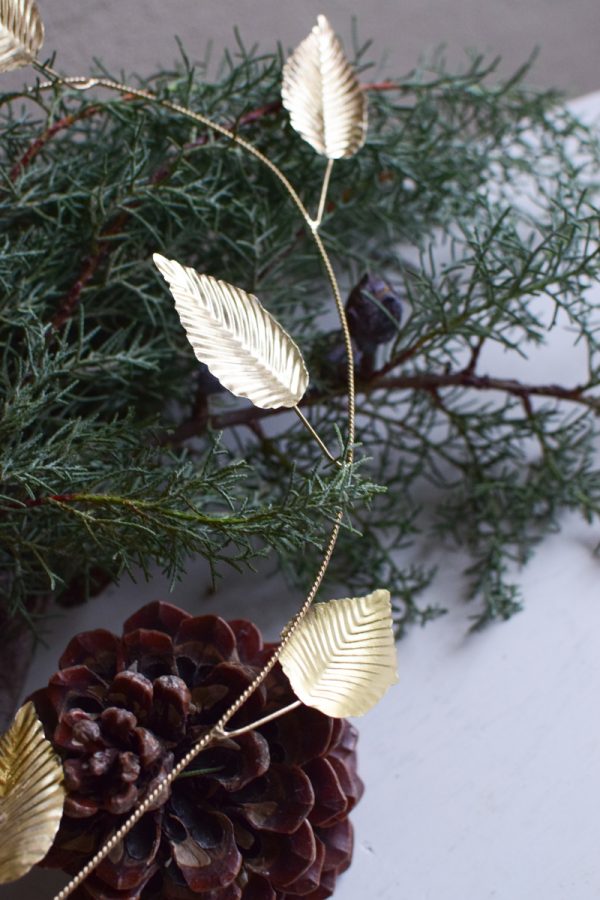 Blätter Girlande Gold Metalldeko Metallgirlande goldig Dekoidee im Mrs Greenery Shop bestellen kaufen