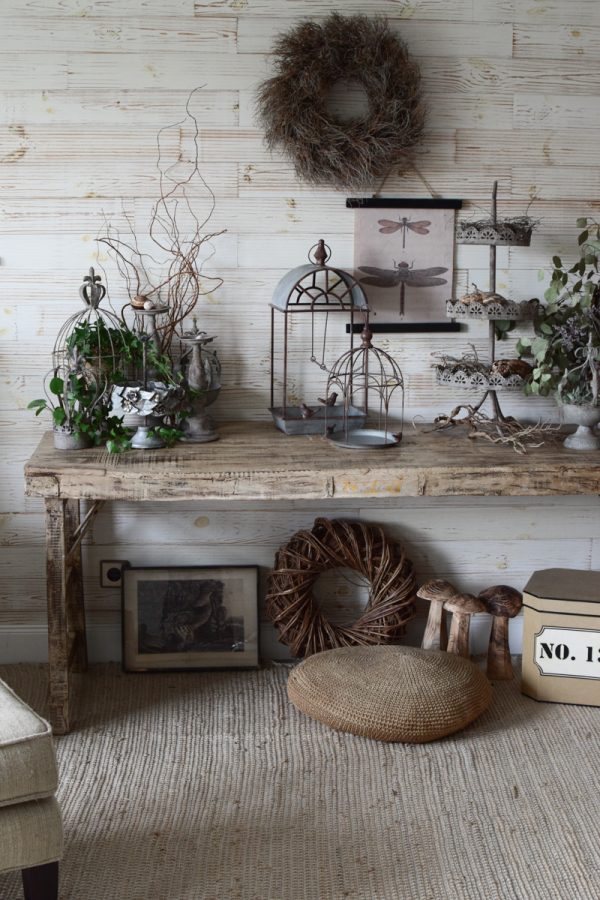 Deko Dekoidee Sideboard natürlich dekorieren Metalldeko Tischdeko Deko Vintage Mrs Greenery Shop