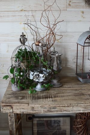 Deko Dekoidee Sideboard natürlich dekorieren Metalldeko Tischdeko Deko Vintage Mrs Greenery Shop
