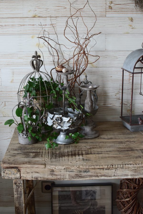 Deko Dekoidee Sideboard natürlich dekorieren Metalldeko Tischdeko Deko Vintage Mrs Greenery Shop