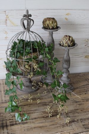 Dekokäfig aus Metall Vintage Metallkäfig gloche Metallglocke Deko Plattenhalter Vintage deko Dekoidee Mrs Greenery Shop