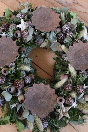 DIY Adventskranz Kreativ-Set zum selberbinden selbermachen Kranz Kränze Weihnachten Winter Advent Kreativsein 40 cm Durchmesser