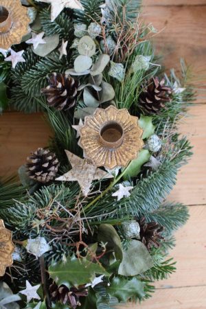 DIY Adventskranz Kreativ-Set zum selberbinden selbermachen Kranz Kränze Weihnachten Winter Advent Kreativsein 40 cm Durchmesser