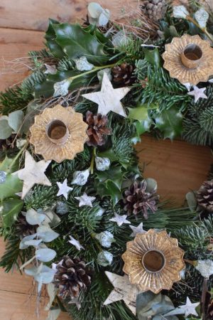DIY Adventskranz Kreativ-Set zum selberbinden selbermachen Kranz Kränze Weihnachten Winter Advent Kreativsein 40 cm Durchmesser