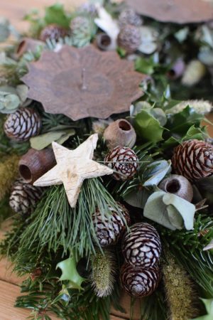 DIY Adventskranz Kreativ-Set zum selberbinden selbermachen Kranz Kränze Weihnachten Winter Advent Kreativsein 40 cm Durchmesser