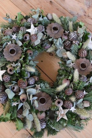 DIY Adventskranz Kreativ-Set zum selberbinden selbermachen Kranz Kränze Weihnachten Winter Advent Kreativsein 40 cm Durchmesser