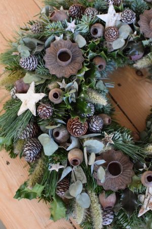 DIY Adventskranz Kreativ-Set zum selberbinden selbermachen Kranz Kränze Weihnachten Winter Advent Kreativsein 40 cm Durchmesser