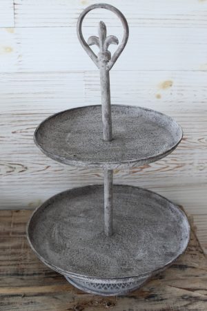 Deko Etagere für deine Dekoideen oder zum Servieren. Metalldeko Etagere 2 Lagen. Mrs Greenery Shop