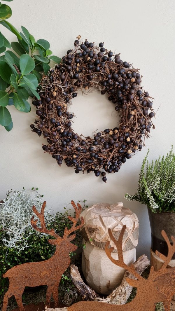 Herbstdeko Weihnachtsdeko Rostdeko Rosthirsch Metalldeko Hirsch Dekoidee Kranz Kränze herbstlich dekorieren im Mrs Greenery Shop bestellen kaufen