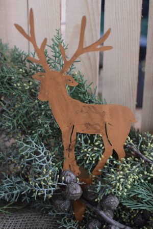 Metallstecker Hirsch Hirschstecker Rost Winterdeko Weihnachtsdeko Roststecker im Mrs Greenery Sh