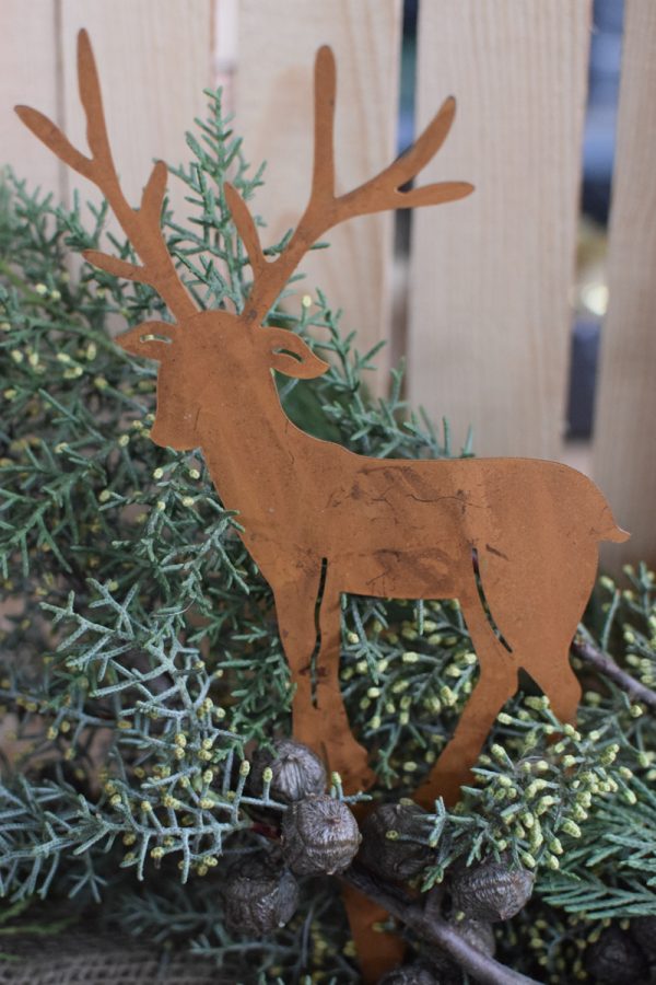Metallstecker Hirsch Hirschstecker Rost Winterdeko Weihnachtsdeko Roststecker im Mrs Greenery Sh