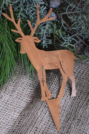 Metallstecker Hirsch Hirschstecker Rost Winterdeko Weihnachtsdeko Roststecker im Mrs Greenery Sh