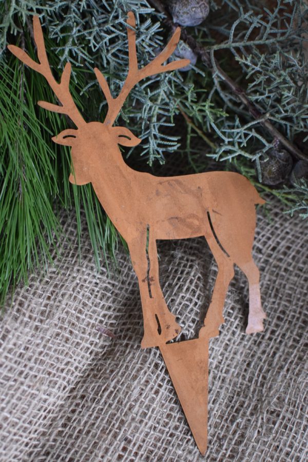 Metallstecker Hirsch Hirschstecker Rost Winterdeko Weihnachtsdeko Roststecker im Mrs Greenery Sh