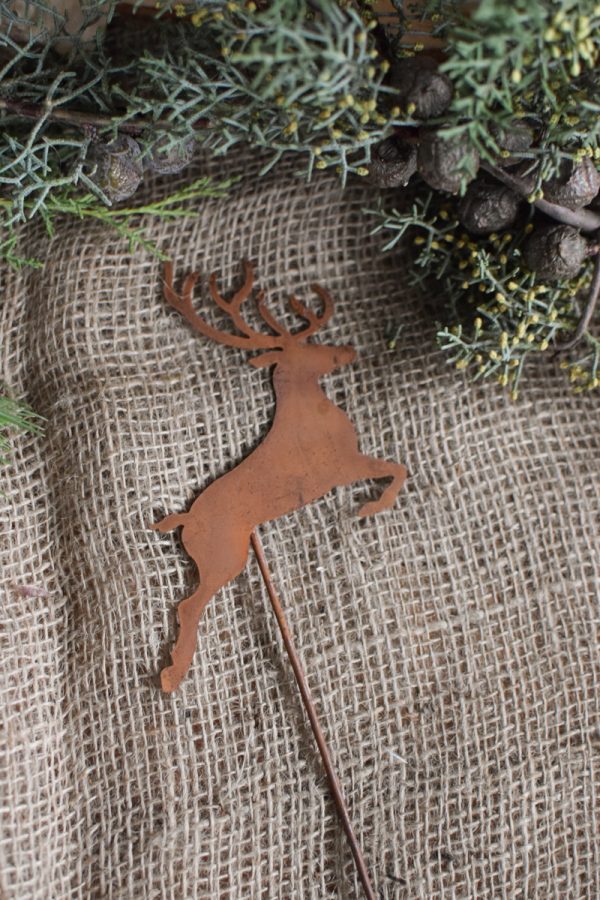 Metallstecker Hirsch Hirschstecker Rost Winterdeko Weihnachtsdeko Roststecker im Mrs Greenery Sh