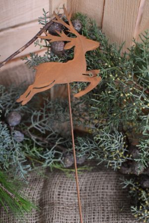 Metallstecker Hirsch Hirschstecker Rost Winterdeko Weihnachtsdeko Roststecker im Mrs Greenery Sh
