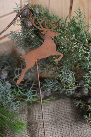 Metallstecker Hirsch Hirschstecker Rost Winterdeko Weihnachtsdeko Roststecker im Mrs Greenery Sh