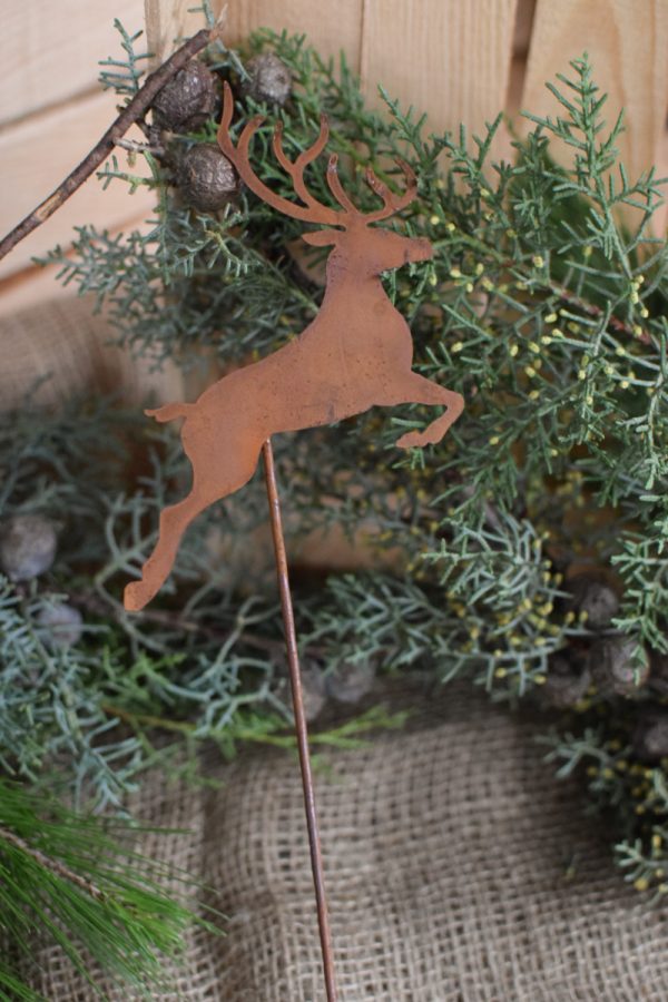 Metallstecker Hirsch Hirschstecker Rost Winterdeko Weihnachtsdeko Roststecker im Mrs Greenery Sh