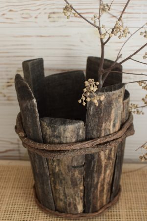 Holz Vase Übertopf aus Holz Treibholz Naturtopf Schale Vase