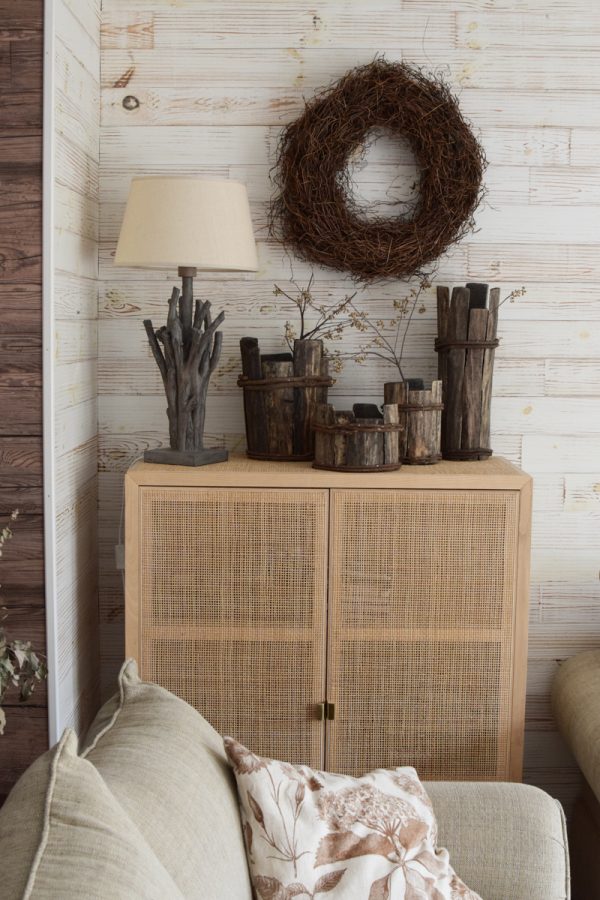 Holz Vase Übertopf aus Holz Treibholz Naturtopf Schale Vase Farnwurzelkranz fertig gebunden aus Farnwurzeln Fertigkranz Kranz Kränze Naturkranz im Mrs Greenery Shop bestellen