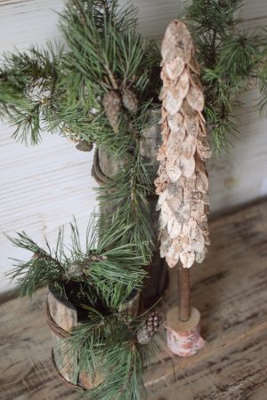 Holzbaum Birkenrinde Weihnachtsbaum Mini Birkendeko Weihnachstdeko im Mrs Greenery Shop bestellen