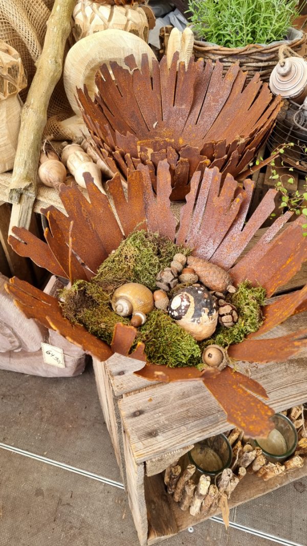 Rostdeko Rost Metalldeko Vase Schale Dekoschale Metallschale Deko Dekoidee im Mrs Greenery Shop bestellen kaufen