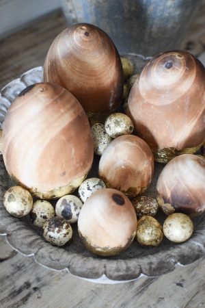 Holzeier Ostereier aus Holz Ostern Eier Osterdeko Naturdeko österlich dekorieren Dekoidee Deko im Mrs Greenery Shop bestellen