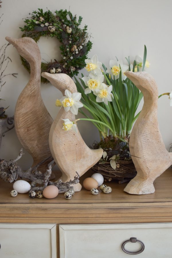 Holzgans Gans Dekogans natur Holzdeko Naturdeko Holz im Mrs Greenery Shop bestellen kaufen