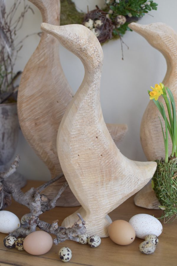 Holzgans Gans Dekogans natur Holzdeko Naturdeko Holz im Mrs Greenery Shop bestellen kaufen