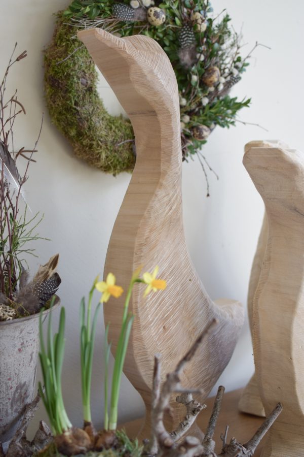 Holzgans Gans Dekogans natur Holzdeko Naturdeko Holz im Mrs Greenery Shop bestellen kaufen