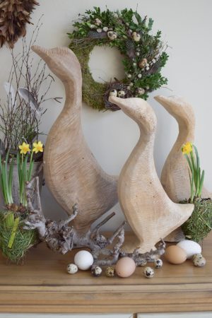 Holzgans Gans Dekogans natur Holzdeko Naturdeko Holz im Mrs Greenery Shop bestellen kaufen