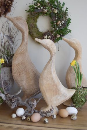 Holzgans Gans Dekogans natur Holzdeko Naturdeko Holz im Mrs Greenery Shop bestellen kaufen
