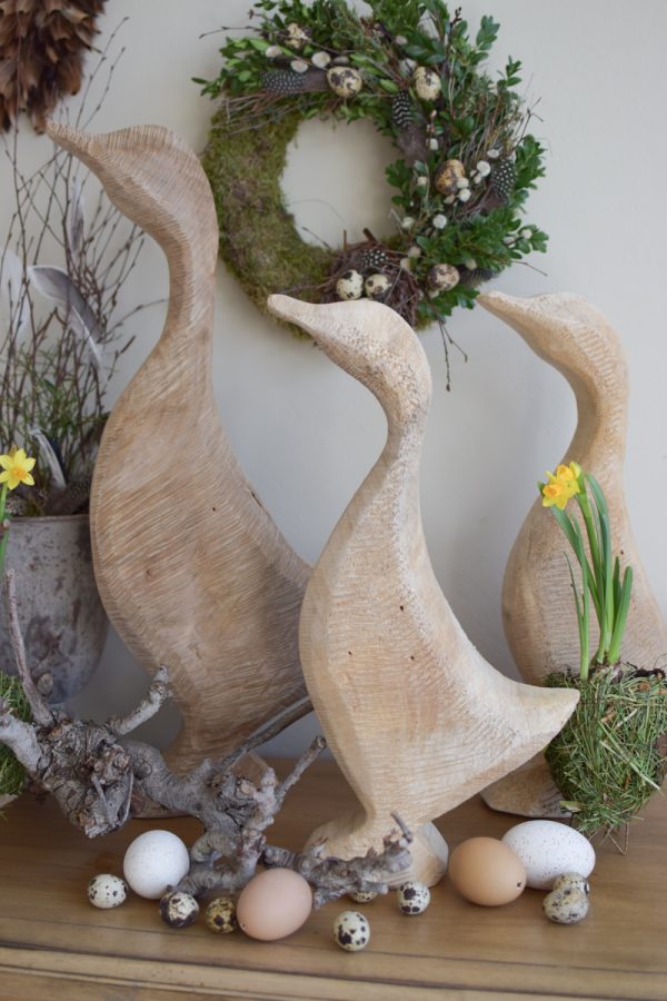 Holzgans Gans Dekogans natur Holzdeko Naturdeko Holz im Mrs Greenery Shop bestellen kaufen