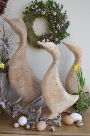 Holzgans Gans Dekogans natur Holzdeko Naturdeko Holz im Mrs Greenery Shop bestellen kaufen