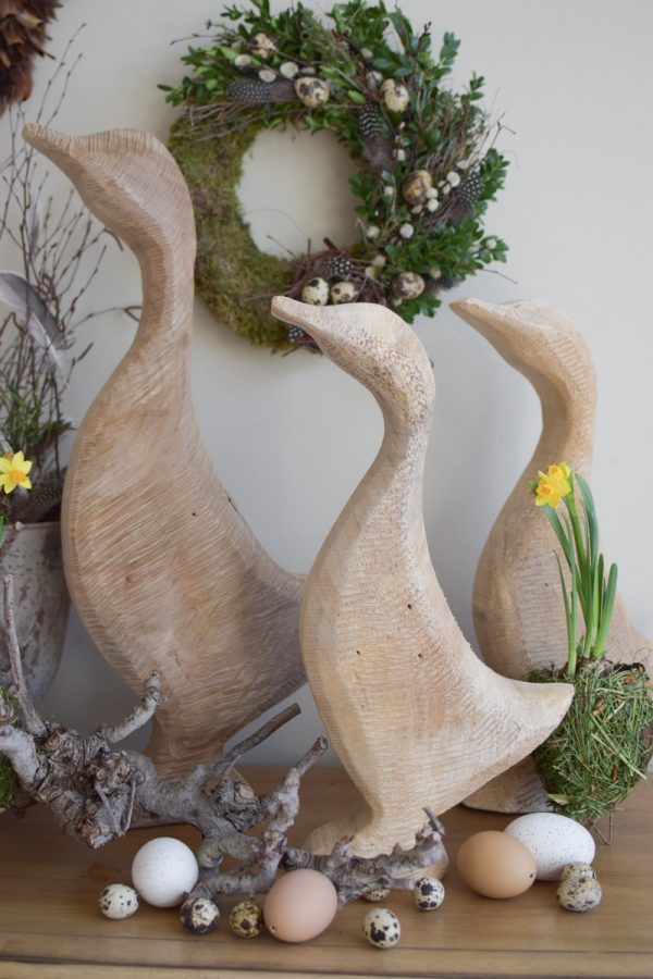Holzgans Gans Dekogans natur Holzdeko Naturdeko Holz im Mrs Greenery Shop bestellen kaufen
