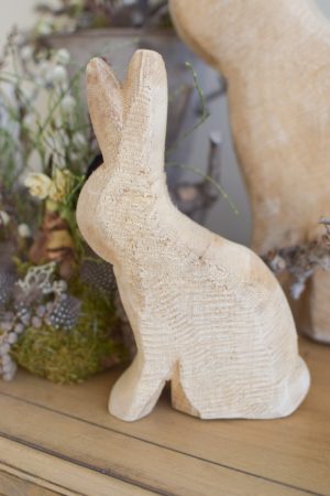 Hase Holzhase Osterhase Vollholz Pappel Pappelholz Pappelhase naturhase dekohase handarbeit osterdeko deko natur dekoidee holzdeko naturdeko im Mrs Greenery Shop bestellen kaufen