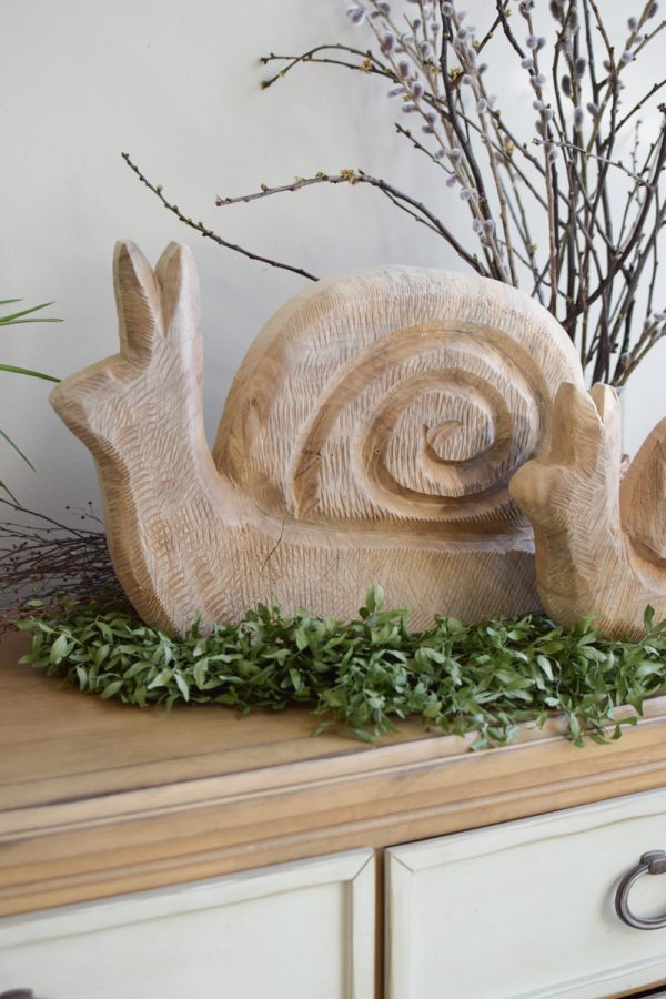 Holzschnecke Schnecke Dekoschnecke Holzdeko Naturdeko Holz im Mrs Greenery Shop bestellen kaufen
