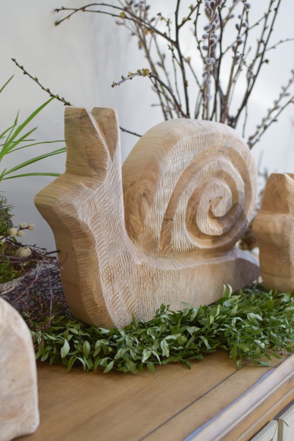 Holzschnecke Schnecke Dekoschnecke Holzdeko Naturdeko Holz im Mrs Greenery Shop bestellen kaufen