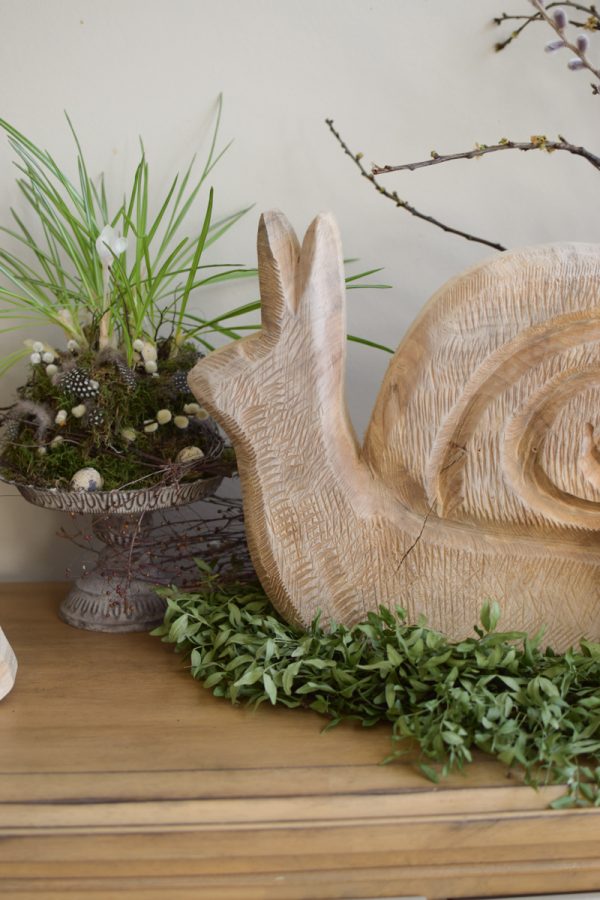 Holzschnecke Schnecke Dekoschnecke Holzdeko Naturdeko Holz im Mrs Greenery Shop bestellen kaufen