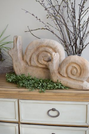 Holzschnecke Schnecke Dekoschnecke Holzdeko Naturdeko Holz im Mrs Greenery Shop bestellen kaufen