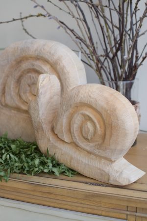 Holzschnecke Schnecke Dekoschnecke Holzdeko Naturdeko Holz im Mrs Greenery Shop bestellen kaufen