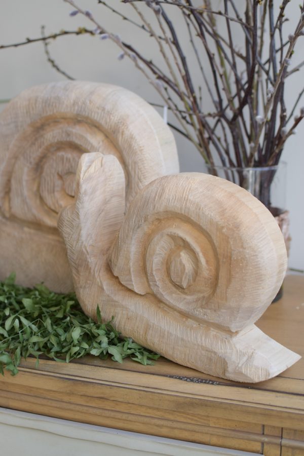 Holzschnecke Schnecke Dekoschnecke Holzdeko Naturdeko Holz im Mrs Greenery Shop bestellen kaufen